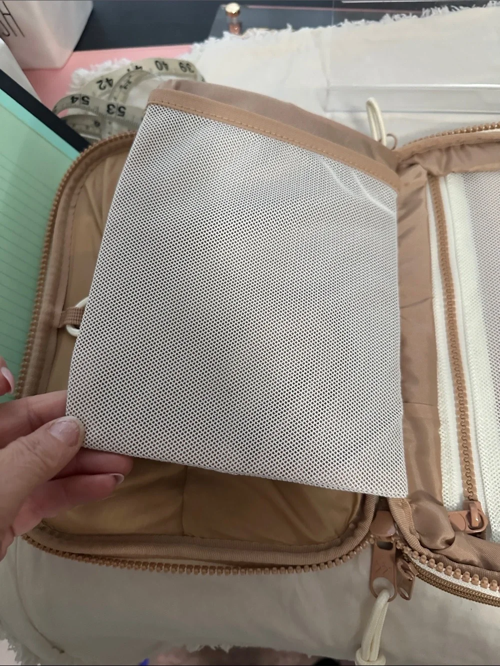 Zip-Folio Pouch with Notepad – Brown NWT